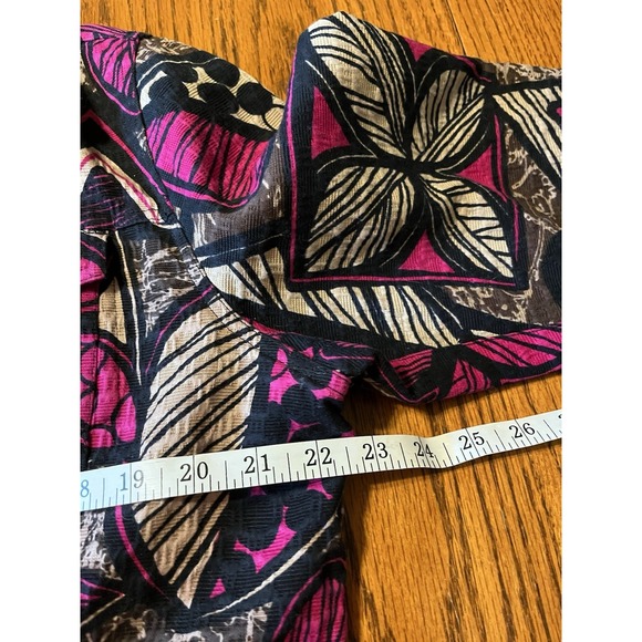 Chico's Textured Geometric Jacket Blazer Sz‎ Large Career Church Buttons - Picture 8 of 10